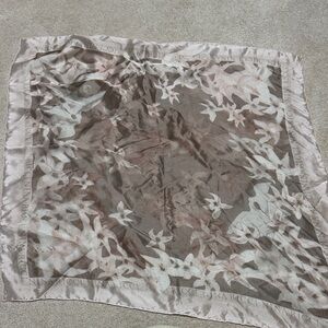 Nina Ricci Pink and Gray Floral Scarf
